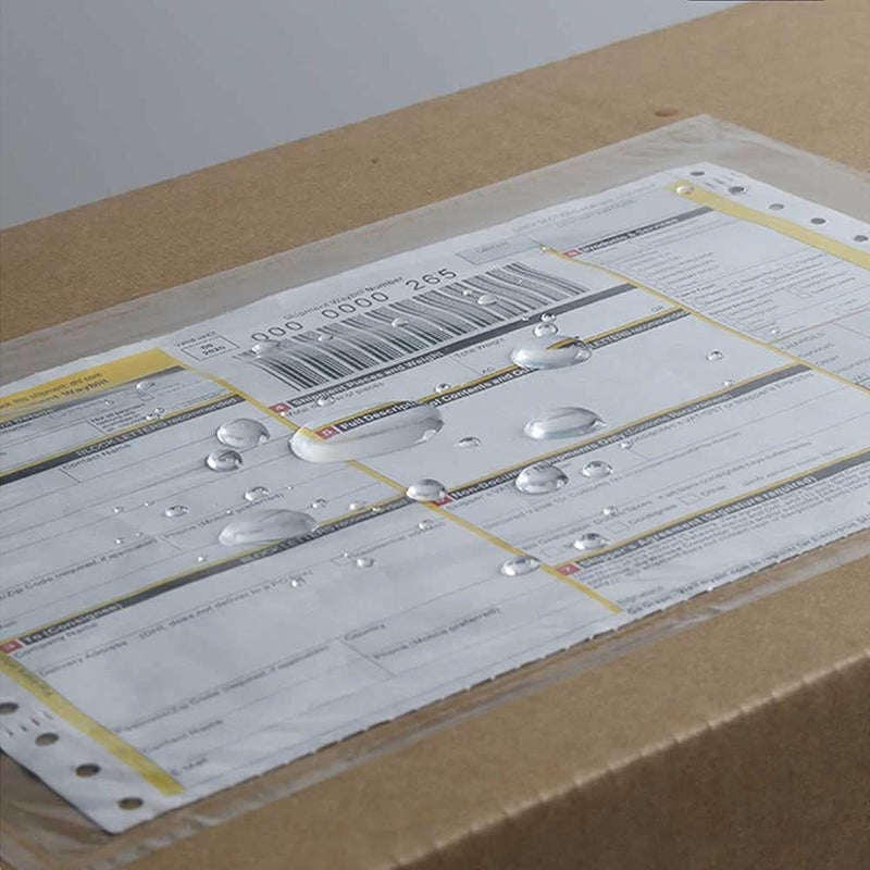 Tapsin 7.5'' x 5.5'' Packing List Pouches, Shipping Label Envelopes Clear Adhesive Top Loading Packing List - 200 Packs - Image 2